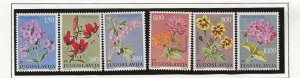 Yugoslavia 1977 Flowers sg.1759-64 set of 6   MNH