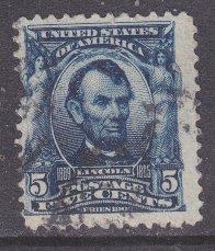 US sc#304 1902 5c Gingerbread used