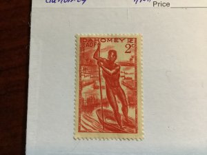 Dahomey  1941  Scott  113  MNH - 2c, man poling a canoe