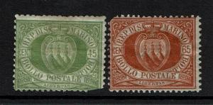 San Marino SC# 19 & 20 - Mint Hinged (Hinge REm - See Notes) - Lot 070217