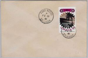 39821   ST LUCIA -  POSTAL HISTORY - COVER with nice postmark:  Fond Assau 1981