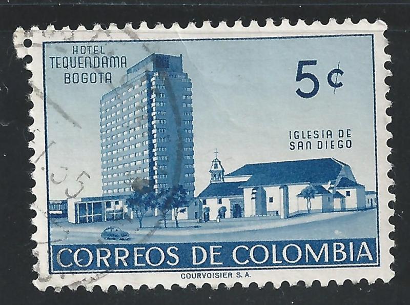 Colombia #638 5c Hotel Tequendama & Church