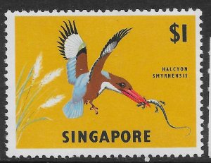 SINGAPORE SG75 1963 $1 DEFINITIVE MNH