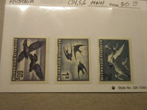 AUSTRIA  Scott  C54, C55 & C56  MINT NEVER HINGED  MNH  LotE  Cat $30.10