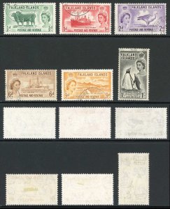 Falkland Is SG187/92 1955 Set Very Fine Used Cat 23 pounds