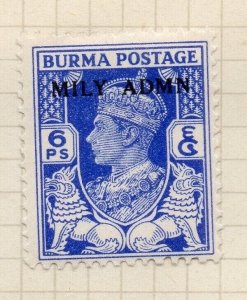 Burma 1945 GVI Early Issue Fine Mint Hinged 6p. Optd NW-198653