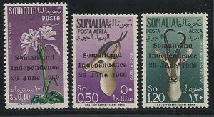 Independent Somalia - Somaliland the complete set of three values