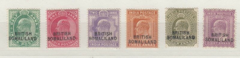 Somaliland KEVII 1903 Set To 8 Anna SG25/30 MH JK883