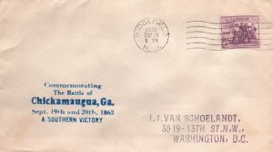 LIMITED EDITION COVER COMMEMORATING THE BATTLE OF CHICKAMAUGUA GEORGIA 1933