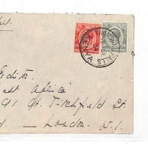 HH28 1934 BRITISH KUT Kenya *Thomsons Falls* Cover London {samwells-covers}PTS