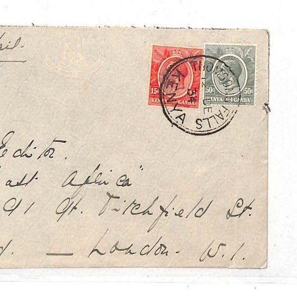 HH28 1934 BRITISH KUT Kenya *Thomsons Falls* Cover London {samwells-covers}PTS