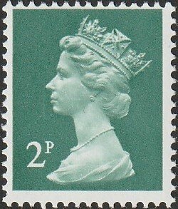 Great Britain #MH25 1979 2p Myrtle Green QEII Machin Head MNH-F-VF.
