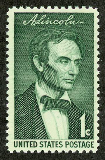 US 1113 MNH : : 1¢ Beardless Lincoln