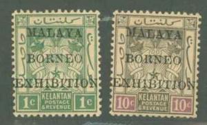 Malaya Kelantan 14a/23a Mint VF H