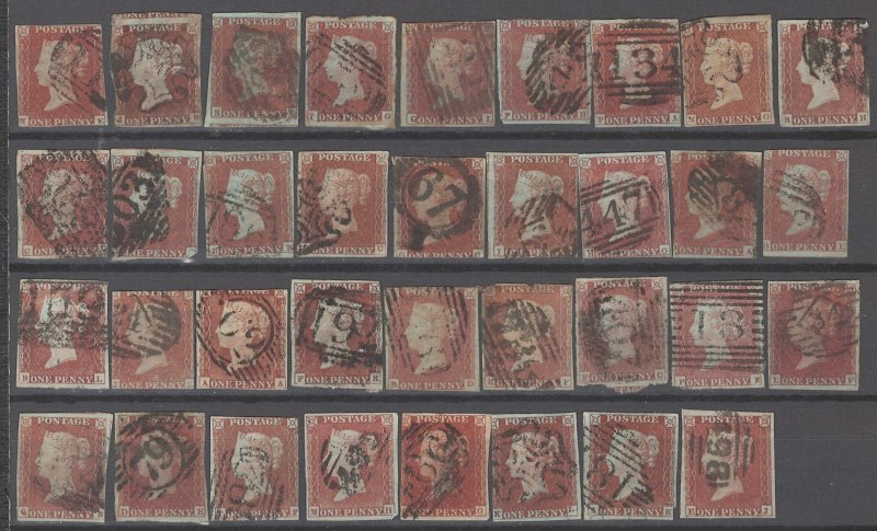 COLLECTION LOT # 2140 GREAT BRITAIN #3 (35 STAMPS) 1841 CV=$315 STUDY