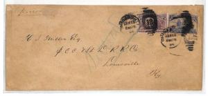 AX142 1894 USA Chicago COLUMBUS ISSUE FRANKING Cover Louisville RAILROAD Co SHIP