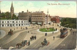 #SG217 GB / KING EDWARD VII THE SQUARE,BOURNMOUTH 1905 POSTCARD