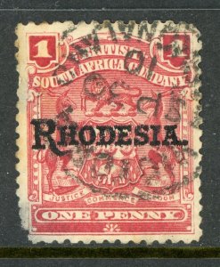 Southern Rhodesia 1909 British South Africa 1d SG #101 VFU A641