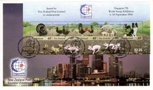 New Zealand 1995 Singapore ’95 Int. Stamp Exhibition, Minisheet [Used]
