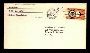 Canal Zone 1969 Airmail Cover to USA - L32917