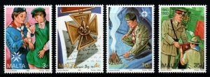 MALTA SG945/8 1993 AWARD OF BRONZE CROSS TO MALTESE SCOUTS & GUIDES MNH