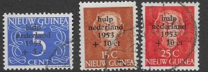 Netherlands New Guinea B--1-3  1953  set 3 fvf used