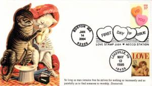 #3833 Love - Candy Hearts Dual S & T FDC
