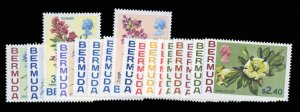 Bermuda #255-271 Cat$53.80, 1978 Flowers, complete set, hinged