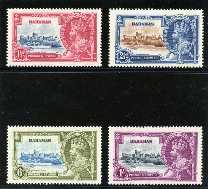 Bahamas 1935 KGV Silver Jubilee set complete MLH. SG 141-144. Sc 91-95.