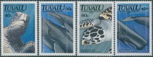 Tuvalu 1991 SG605-608 Endangered Marine Life set MNH