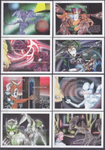 1994 Nicaragua 3344/B214-3351/B221 Alien Sightings 120,00 €