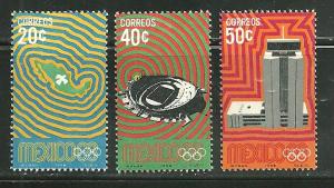 Mexico 996-98 MNH 19th Olympics Mexico City scv 2.25