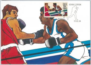54285 - USA -  POSTAL HISTORY: MAXIMUM CARD - 1984  OLYMPICS Boxing Boxe