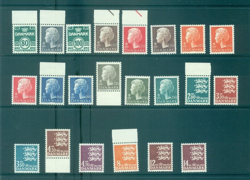 Denmark - Sc# 629-50. 1979-82 Definitives Cplt. MNH $42.45.