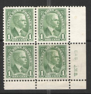 US/Canal Zone 1928-40 Sc# 105  MNH/NG VG/F - Gorgas Block 4 Engravers Initials