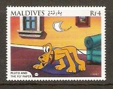 Maldive Island 1996 Pluto The Fly Paper-Scene 11 Sc2191c MNH