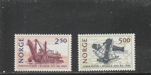 Norway  Scott#  869-870  MNH  (1985 Port Authorities & Hydrographic Svc)