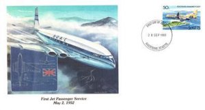 Worldwide First Day Cover, Aviation, Balloons, Saint Kitts