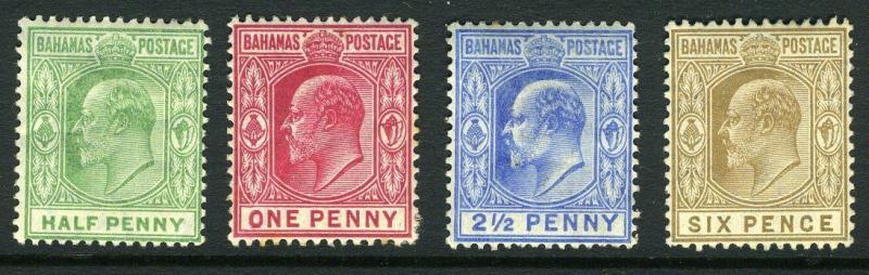 BAHAMAS-1906 Set of 4 values mounted mint CAT £65 Sg 71-74