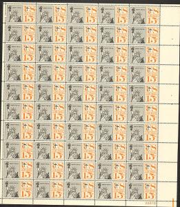 US #C63 Mint Sheet Liberty 