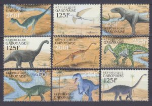 2000 Gabon 1581-1589 Dinosaurs 9,00 €