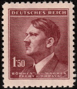 ✔️ GERMANY BOHEMIA MORAVIA 1942 WWII NAZI ERA HITLER SC 70 ** MNH OG [1BM97]