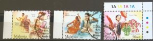 MALAYSIA 2005 DANCES SG1255/7 FINE USED SET