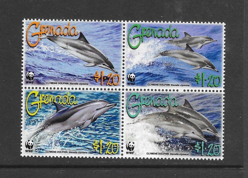 DOLPHINS - GRENADA #3654a  WWF   MNH