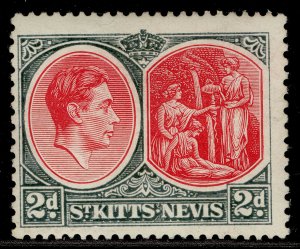 ST KITTS-NEVIS GVI SG71a, 2d carmine & deep grey, M MINT. Cat £55. 