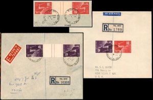 Israel Scott #31a-32b UPU Tete Beche Set First Day Covers/FD Postmarks!!