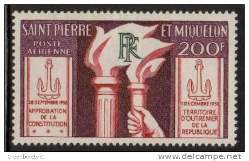 St. Pierre & Miquelon #C23 1959 Constitution MNH