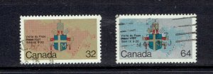 CANADA - 1984 PAPAL VISIT - SCOTT 1030 TO 1031 - USED