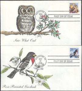 #2284-85 Owl and Grosbeak Karen's FDC Set