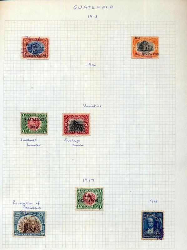 GUATEMALA 1913/45 Mint & Used on Pages (H00738